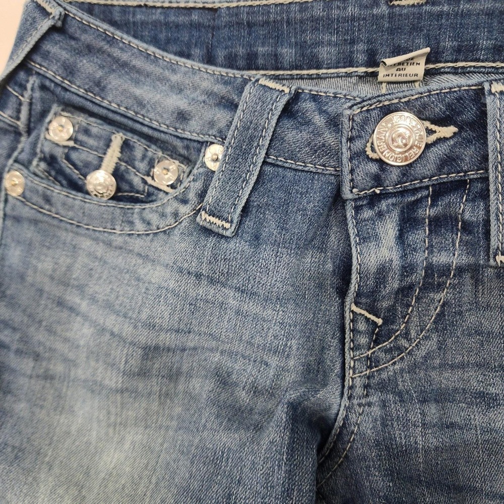 AUTHENTIC True Religion Jeans Women 26 Light Wash Skinny Low Rise Hidden Pocket - Picture 4 of 14
